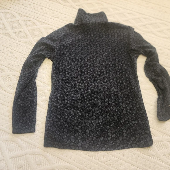 M Columbia Gray Fleece Patterned Quarter-Zip Pullover - Picture 2 of 11